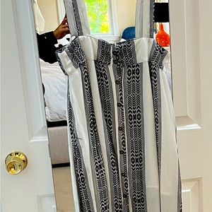 Black and white skirt overalls